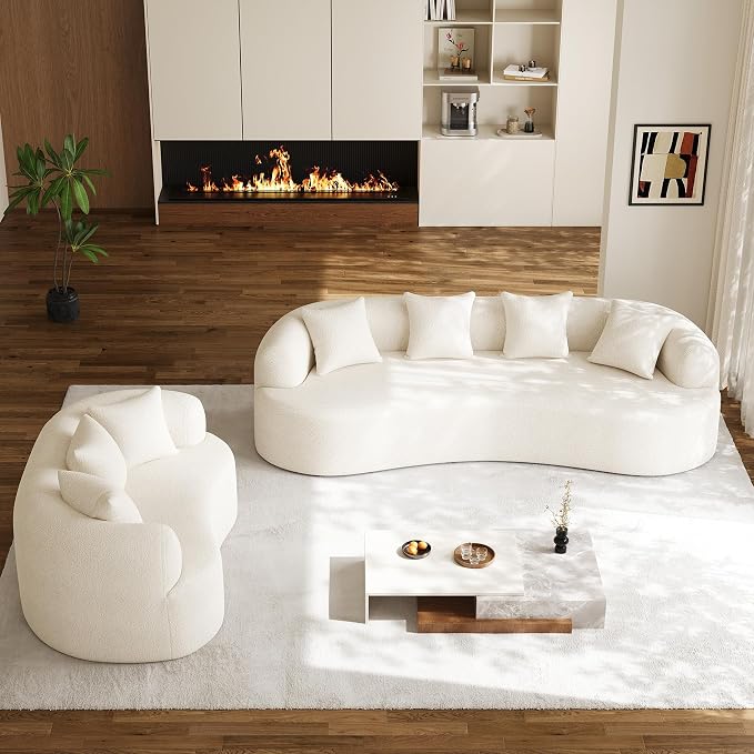 Oversized Sectional Sofa for Living Room, Modern Luxury Plush Chenille 4-Seater - Image 9