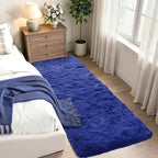 2x6 Royal Blue Fluffy Soft Runner Rug Non-Slip - Image 2