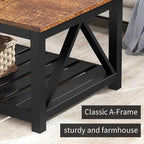 ChooChoo Black Coffee Table, Rustic Vintage Table - Image 6