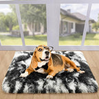 2x3 Tie-Dyed Black and White Fluffy Area Rug Non-Slip - Image 6