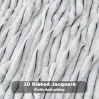 NEWCOSPLAY Fleece Ribbed Cozy Throw Blanket - Image 5