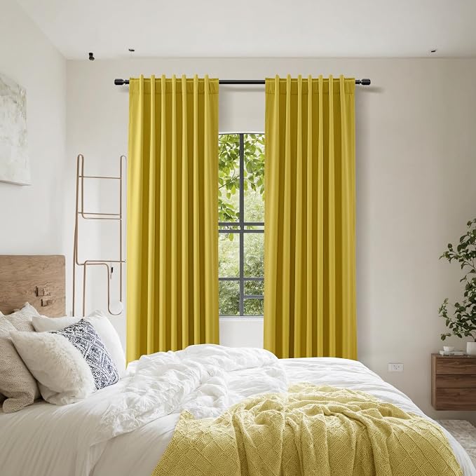 100% Blackout Curtains 90 Inch Length 2 Panels Set - Image 9