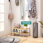 viewcare 2-Tier Bamboo Shoe Rack - Image 4
