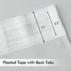 MIULEE Greyish White Back Tab Blackout Curtains 52x108 Inch Long 2 Panels | Rod - Image 4