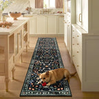 Yamaziot 2x8 Washable Hallway Runner Rug Non Slip Carpet, Colorful Black | Soft - Image 8