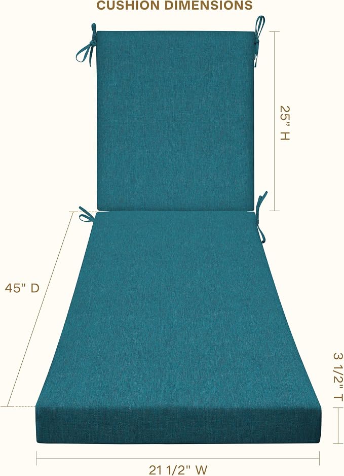 Honeycomb Outdoor Chaise Lounge Cushion - Image 2