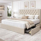LARMACE King Size Bed Frame by LARMACE
