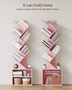 SUNMORY 6 Tier Tree Bookshelf, Small Bookcase - Image 4