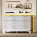 BORNOON Fluted 6 Drawer Dresser, 47.2" Wide Modern Boho Chest of Drawers - Image 3
