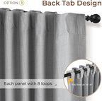 INOVADAY 100% Blackout Linen Curtains - Image 3