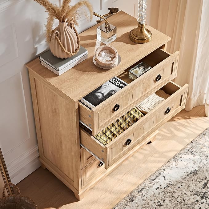 Joaxswe Farmhouse 4 Drawer Dresser - Image 4