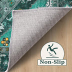 SERISSA 6ft Washable Non Slip Round Boho Area Rug - Image 4