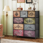 WLIVE 9 Drawer Dresser, Fabric Storage Tower - Image 8