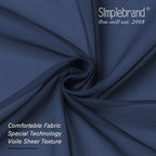 Simplebrand Navy Tier Curtains for Kitchen 24 Inches Long 2 Panels Set - Image 6