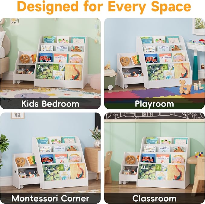 2-in-1 Montessori Kids Bookshelf - Image 7