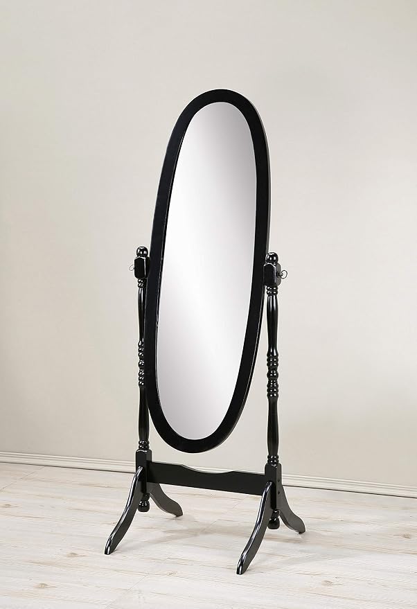 Roundhill Furniture Traditional Queen Anna Style Wood Floor Cheval Mirror by RoundhillFurniture