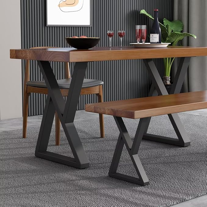 28 Inch Metal Table Desk Legs, Heavy Duty DIY Industrial Furniture Legs - Image 3