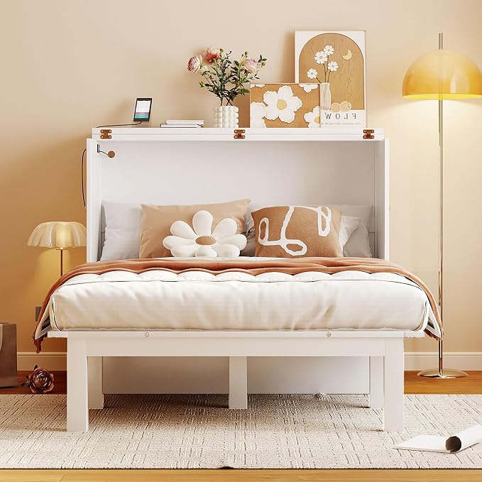 Harper & Bright Designs Full Size Murphy Bed, Full Murphy Cabinet Bed - Image 3