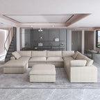 JACH 160" Cloud Sectional Couch, Overzised Down Filled Comfy Couch, 8 Seater - Image 4