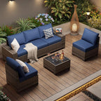 Aoxun 6-Piece Patio Sectional Sofa - Image 9
