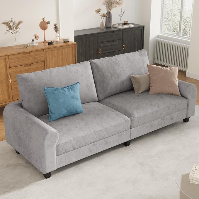 EASE MOOSE 70.6" Velvet Loveseat Sofa, Soft Deep Seat Couches by EASEMOOSE