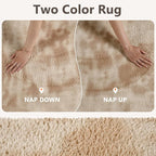2x8 Tie-dye Beige Runner Rug Washable Non-Slip - Image 9
