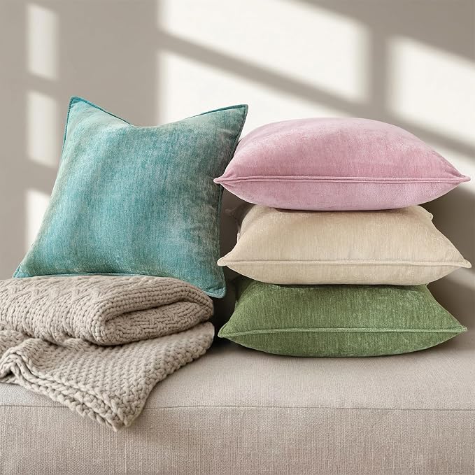 decorUhome Summer Couch Throw Pillow Covers 20x20 Set of 2, Decorative Soft - Image 8