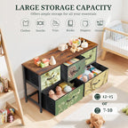 5-Drawer Dresser for Bedroom, Anti-Tip Wide Storage Organizer Fabric Chest of - Image 5