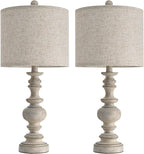 BOBOMOMO 24" Farmhouse Retro Table Lamp Set of 2, Traditional Resin Lamps - Image 7