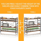 HCHQHS 4 Tier Bookshelf, Adjustable Industrial Bookcase, Vertical Tall Book - Image 4