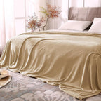 BEDELITE Fleece Blanket Soft Plush King Bed Blanket Light Camel 108"x90" | by BEDELITE