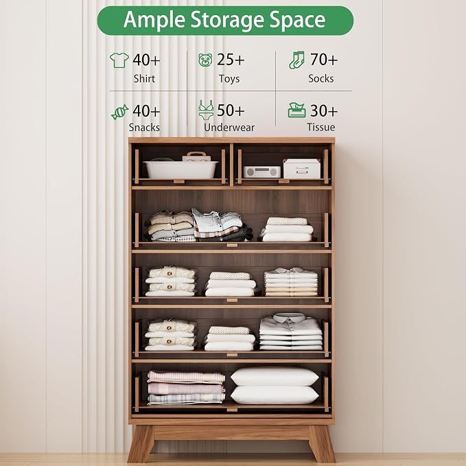 Xixini Fluted Dresser for Bedroom - Image 3