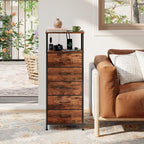 Somdot Tall Nightstand with Charging Station and LED Light - Image 7