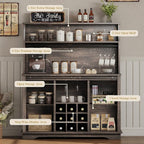 REVOMINCA 47 Inch Farmhouse Coffee Bar Cabinet - Image 3