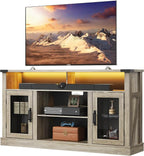 WLIVE Farmhouse TV Stand for 65 Inch TV, Tall Entertainment Center - Image 9