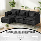 LEVELEVE 112.5" L-Shape Modular Sofa - Image 4