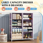WLIVE Fabric Dresser for Bedroom, Tall Dresser - Image 4