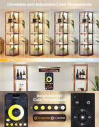 PARTPHONER Floor Lamp Glass Display Shelf - Image 4