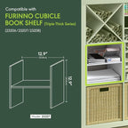 Furinno Cubicle Cube Insert, H-Shelf Cube Organizer, 2-Tier Shelf Accessory - Image 3