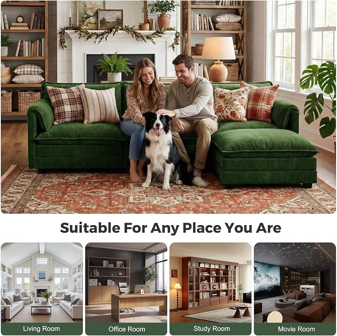 ELUCHANG Oversized 79" Modular Sectional Sofa Bed, Comfy Cloud Couch - Image 3