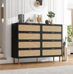 GarveeHome Rattan 8 Drawer Dressers - Image 3