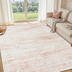 Pink Washable Rugs 5x7 Area Rugs - Image 7
