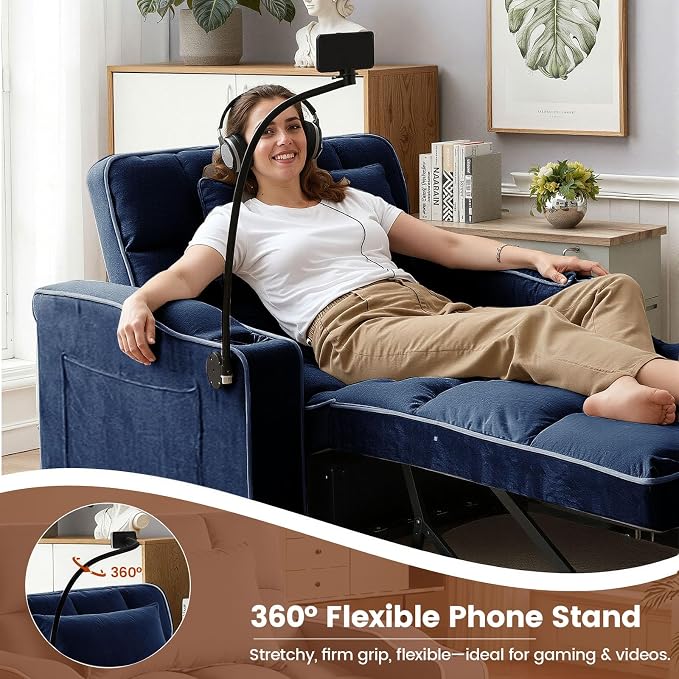 Sleeper Chair, Convertible Pull Out Chair Sleeper - Image 5