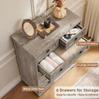 Joaxswe Farmhouse 6 Drawer Dresser - Image 3