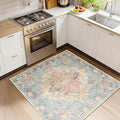 RELEANY Washable Area Rug, Square 4'x4', Water Repellent, Pet Friendly by RELEANY