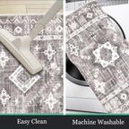 HEBE Boho Kitchen Rugs Set of 3, Non Slip Washable Kitchen Mats - Image 5