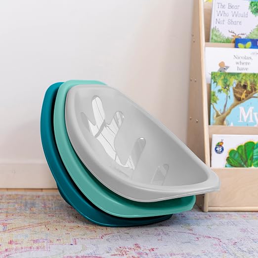 ECR4Kids Plastic Leaf Scoop Floor Rocker Seat, Classroom Furniture, Contemporary - Image 9