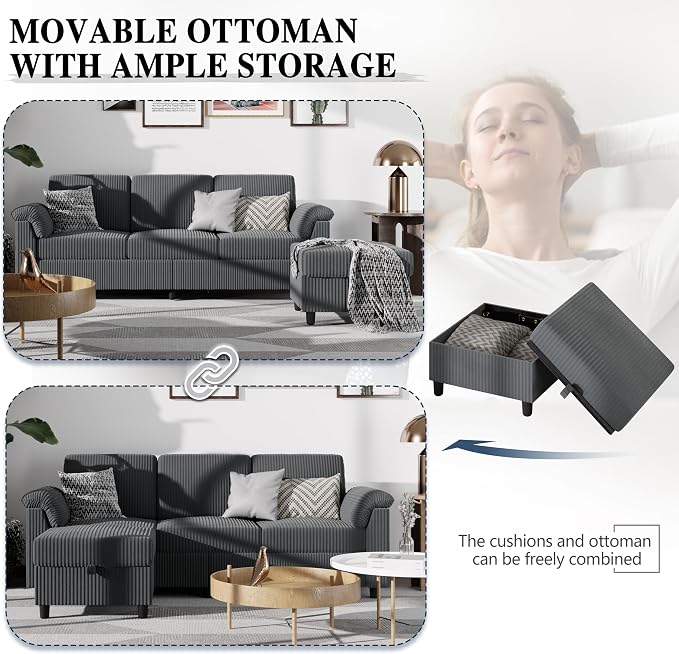 Sectional Couches for Living Room, L Shaped Couch - Image 6