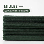 MIULEE Soft Corduroy Decorative Throw Pillow Covers Army Green 18x18 | Set of 4 - Image 9