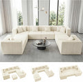 MONVANE Modular Sectional Sofa, Oversized 8 Seat Convertible U Shaped Couch by MONVANE